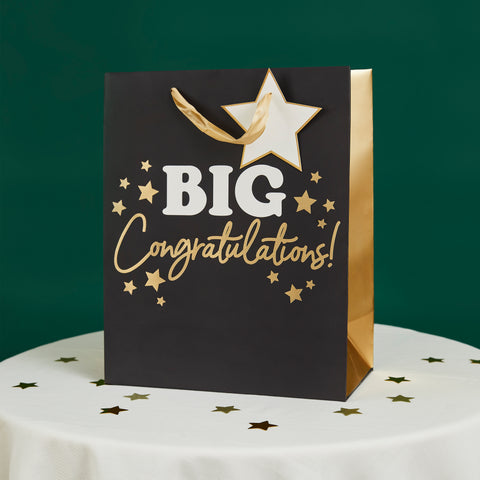 Big Congratulations Gift Bag with Star Swing Tag 1 Pack
