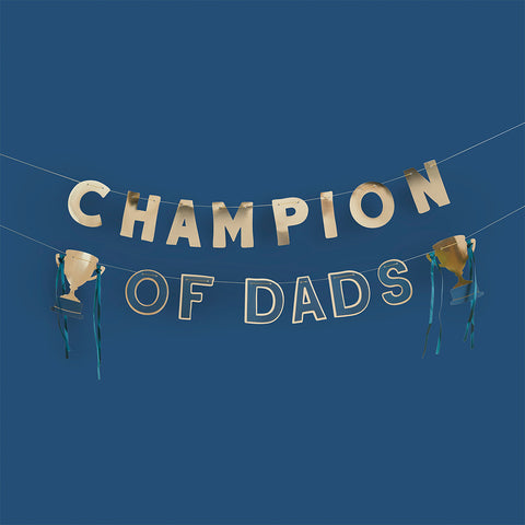 Gold 'Champion of Dad's' Banner x2 2M