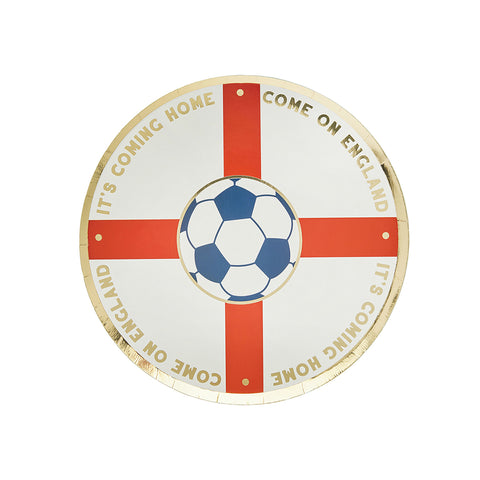 Come on England Foiled Paper Plates 8 Pack