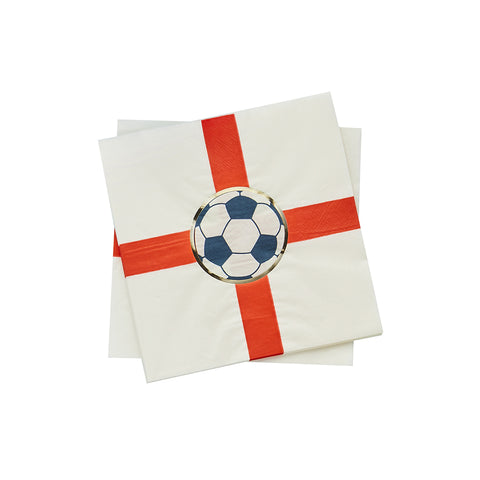 Come on England Football Paper Napkins 16 Pack