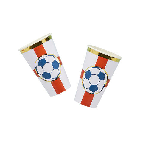 Come on England Football Jumbo Paper Cups 8 Pack