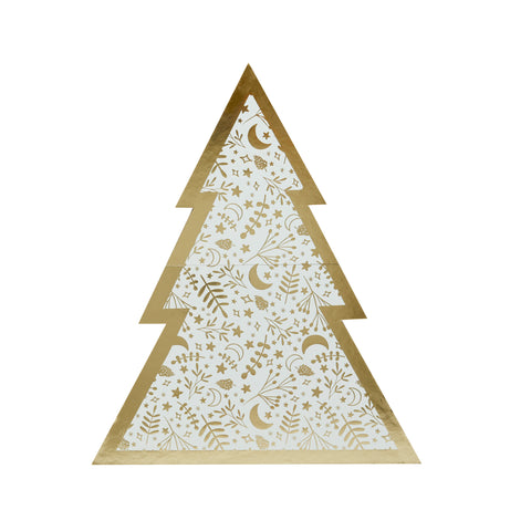 Gold Christmas Tree Patterned Grazing Board