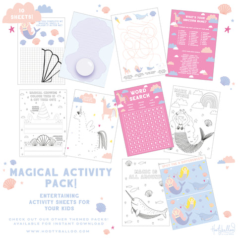 Free Enchanted Activity Sheets Pack Digital Download