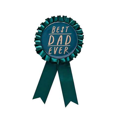 1 'Best Dad Ever' Teal Ribbon Badge