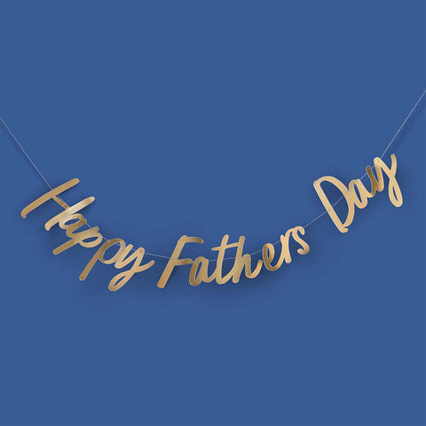 Gold 'Happy Fathers Day' Banner 2M