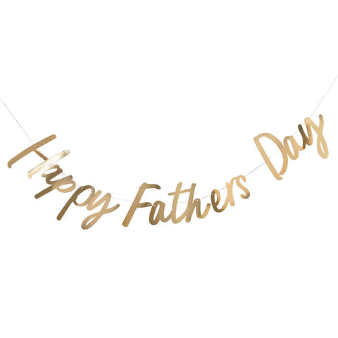 Gold 'Happy Fathers Day' Banner 2M