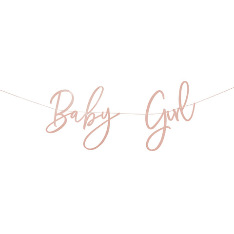 Pink 'Baby Girl' Banner 2m