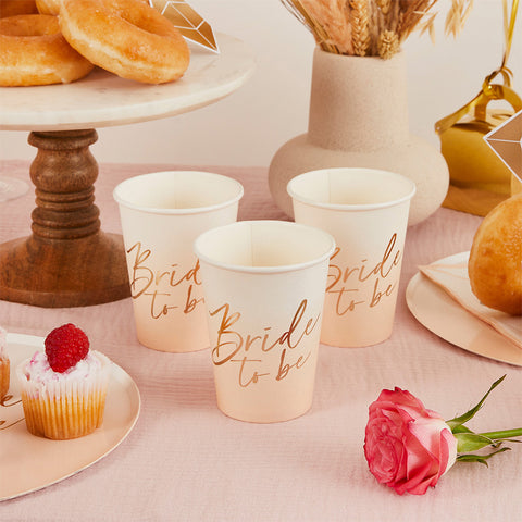 Bride to Be Paper Cups 8 Pack