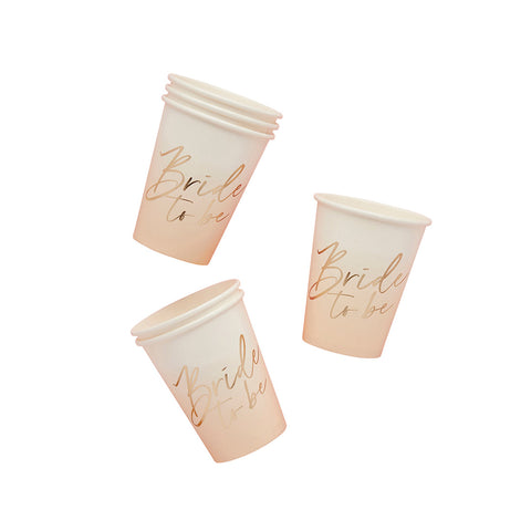 Bride to Be Paper Cups 8 Pack
