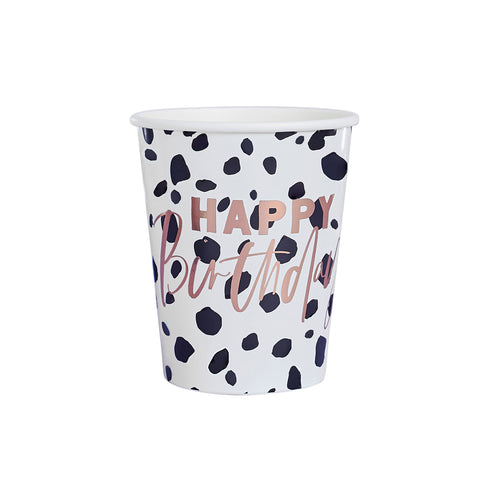 10 Dalmatian 'Happy Birthday' Paper Cups