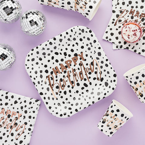 10 Dalmatian 'Happy Birthday' Paper Plates