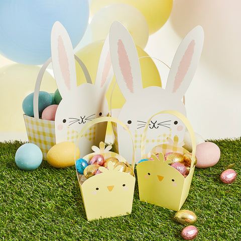 Easter Bunny & Chick Baskets 5 Pack