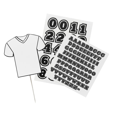 Football Shirt Cake Topper With x2 Sticker Sheets