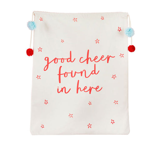 'Good Cheer Found Here' Present Sack