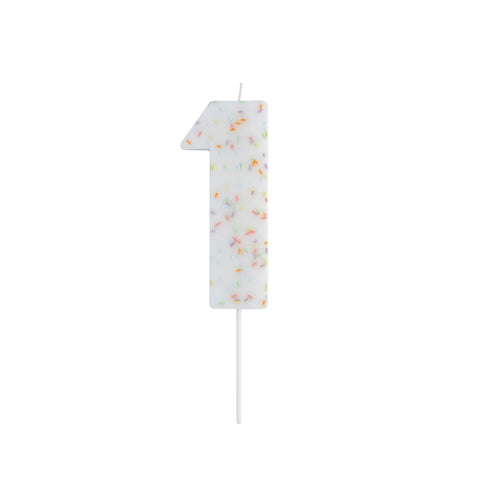 Giant Sprinkle Candle Number 1