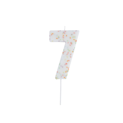 Giant Sprinkle Candle Number 7