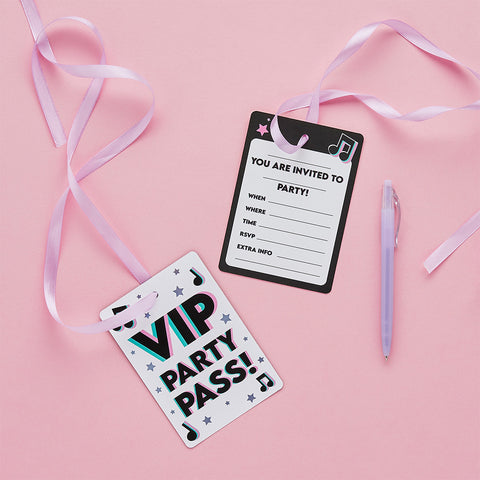 10 VIP Pass Party Invitations