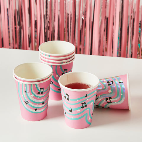 8 Musical Notes Paper Cups