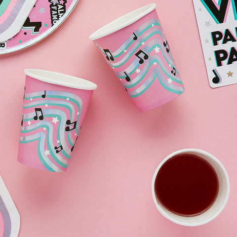 8 Musical Notes Paper Cups