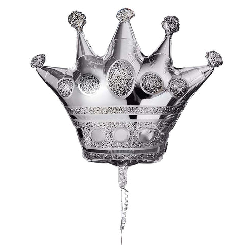 Silver Crown 35" Foil Balloon 1 Pack