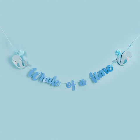 Whale of a Time Tassel Banner 2M