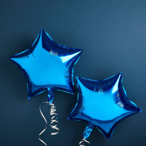 Blue Star 14" Foil Balloons