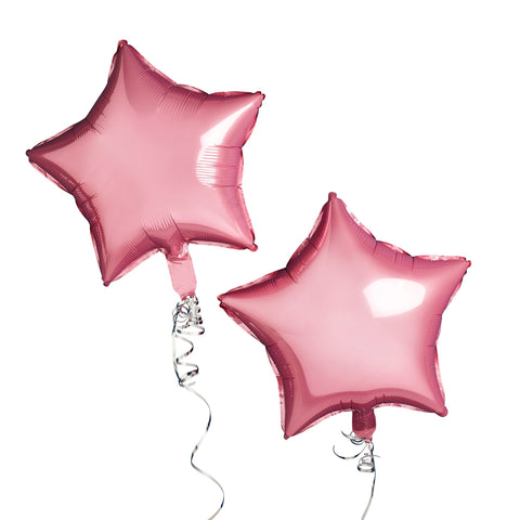 Pink Star 14" Foil Balloons