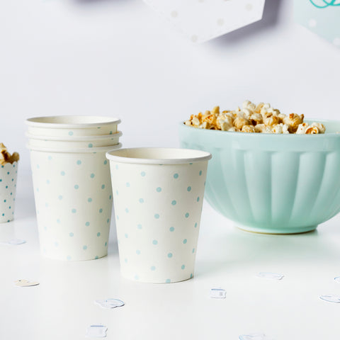 10 Unisex Spotty Paper Cups