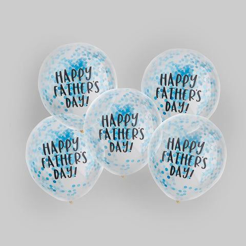 5 Happy Father's Day Confetti Balloons