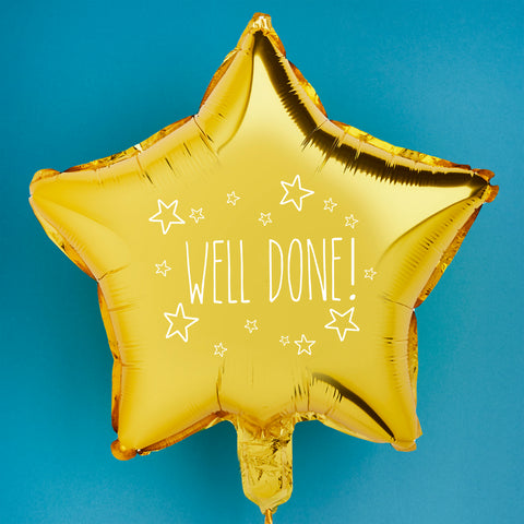 Well Done Gold Star Foil 20" Balloon